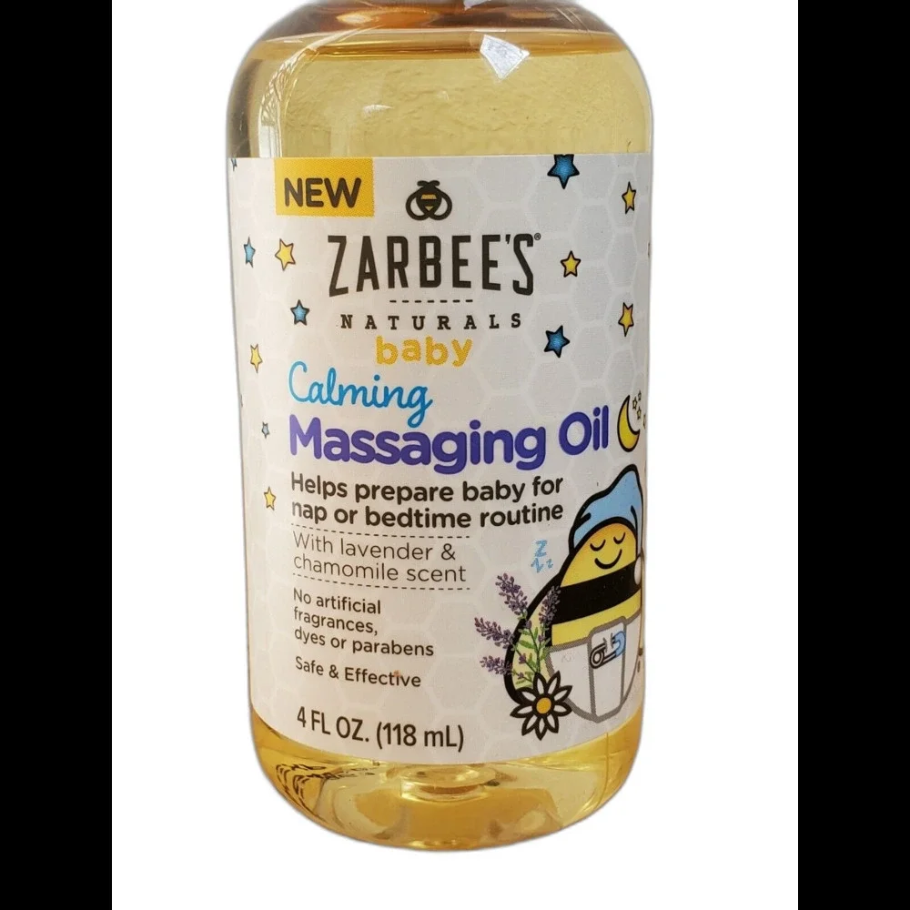 Zarbee's Baby Calming Massaging Oil Lavender Chamomile Scent 4 fl oz 12/2023